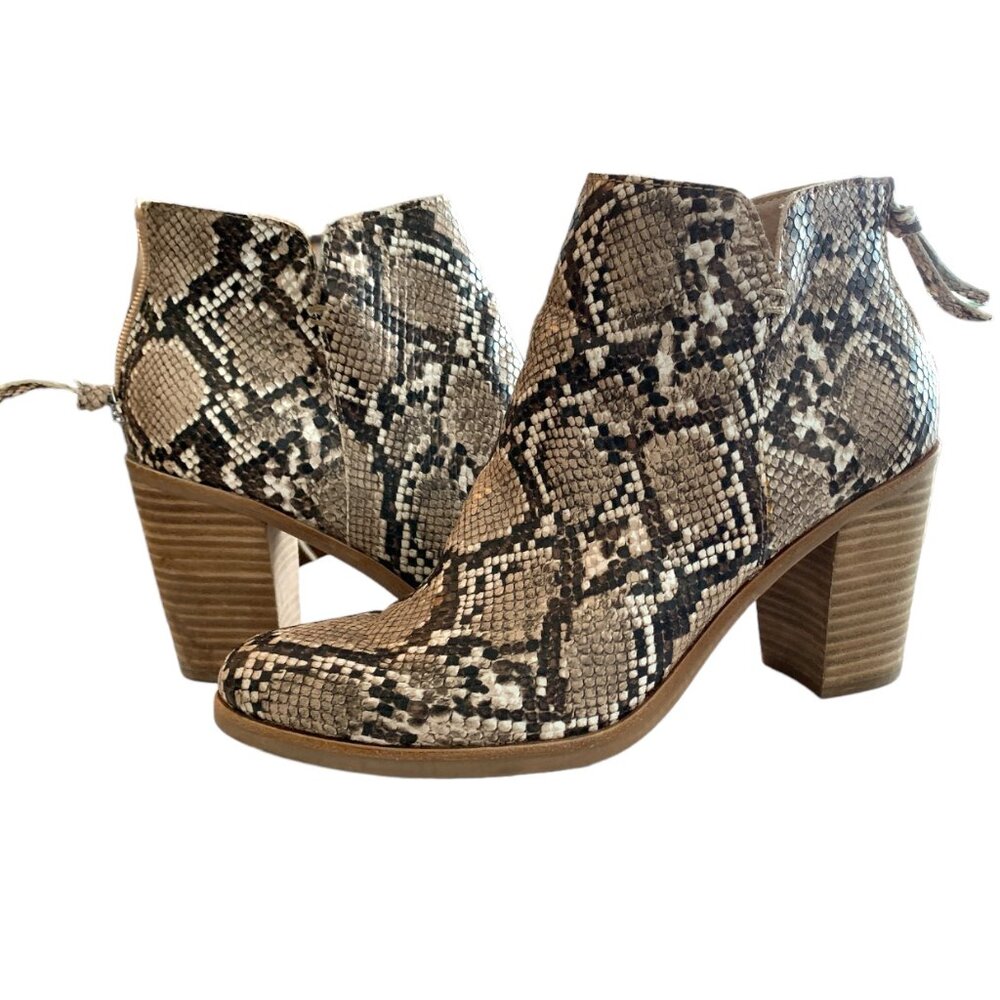 BP Snakeskin Ankle Booties